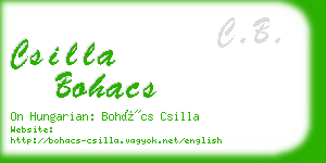 csilla bohacs business card